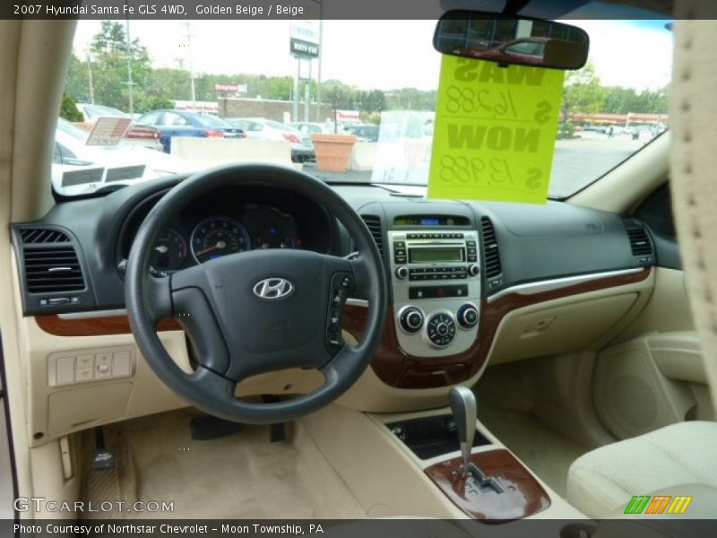 Golden Beige / Beige 2007 Hyundai Santa Fe GLS 4WD