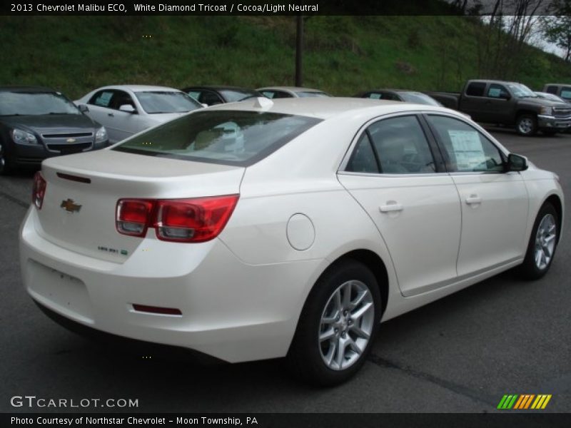 White Diamond Tricoat / Cocoa/Light Neutral 2013 Chevrolet Malibu ECO