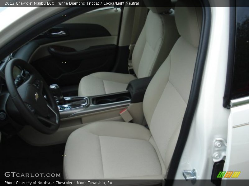 White Diamond Tricoat / Cocoa/Light Neutral 2013 Chevrolet Malibu ECO