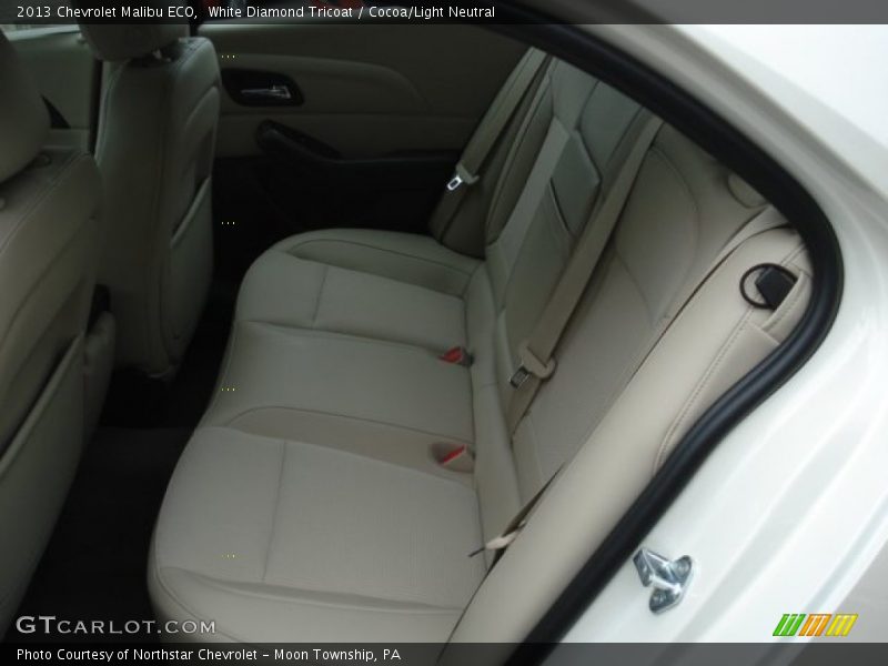 White Diamond Tricoat / Cocoa/Light Neutral 2013 Chevrolet Malibu ECO