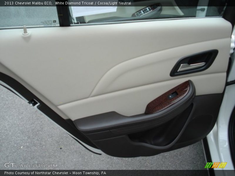 White Diamond Tricoat / Cocoa/Light Neutral 2013 Chevrolet Malibu ECO