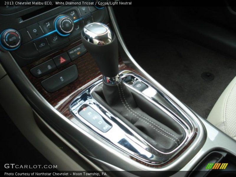 White Diamond Tricoat / Cocoa/Light Neutral 2013 Chevrolet Malibu ECO