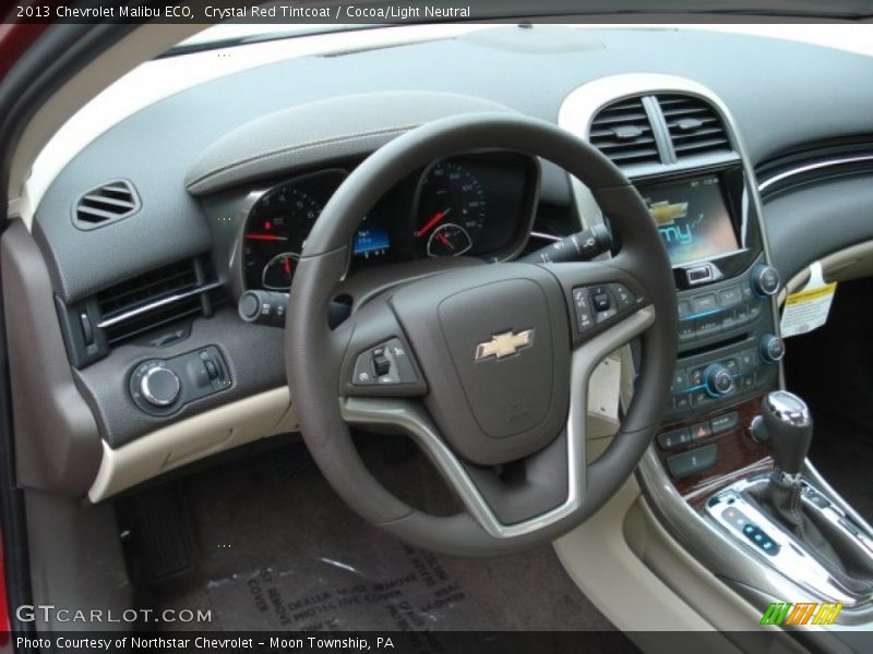 Crystal Red Tintcoat / Cocoa/Light Neutral 2013 Chevrolet Malibu ECO