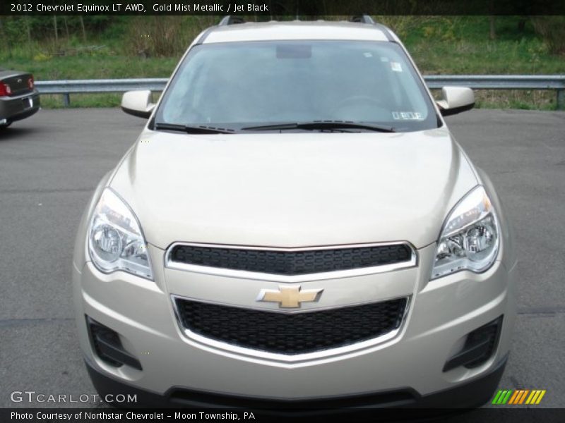 Gold Mist Metallic / Jet Black 2012 Chevrolet Equinox LT AWD