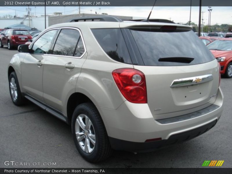 Gold Mist Metallic / Jet Black 2012 Chevrolet Equinox LT AWD