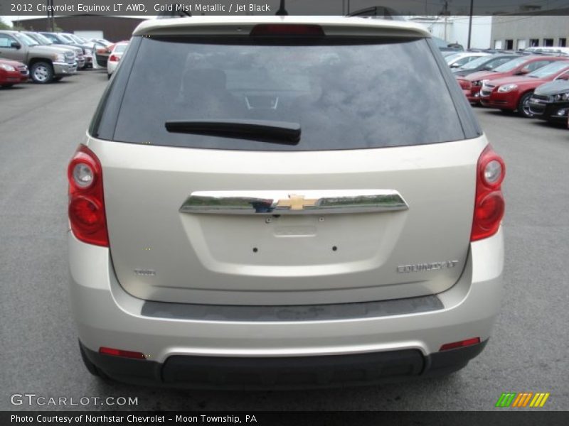 Gold Mist Metallic / Jet Black 2012 Chevrolet Equinox LT AWD