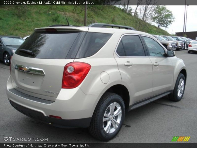 Gold Mist Metallic / Jet Black 2012 Chevrolet Equinox LT AWD