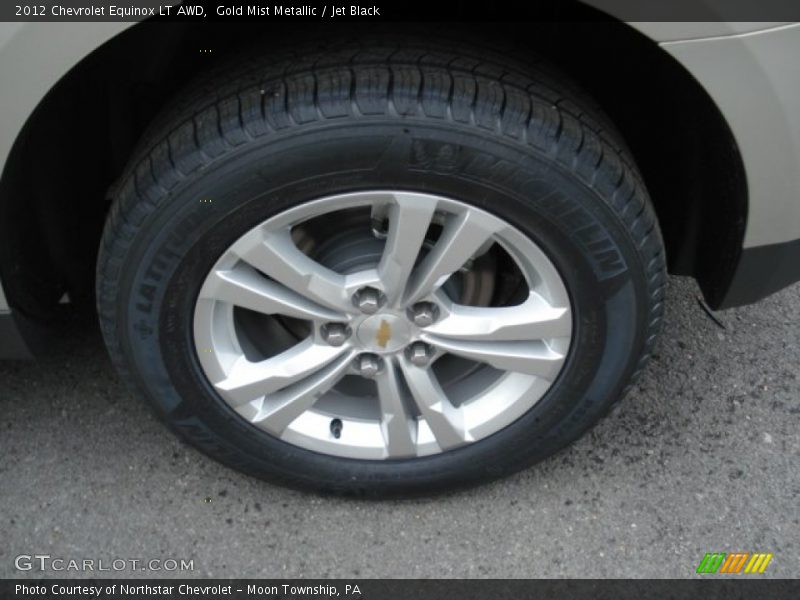 Gold Mist Metallic / Jet Black 2012 Chevrolet Equinox LT AWD