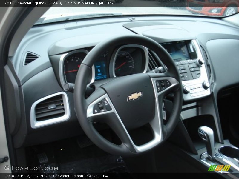 Gold Mist Metallic / Jet Black 2012 Chevrolet Equinox LT AWD