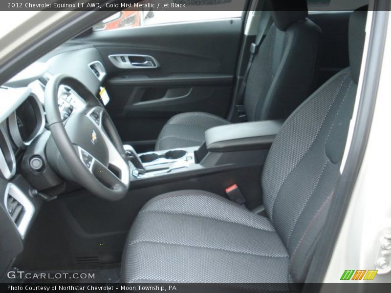 Gold Mist Metallic / Jet Black 2012 Chevrolet Equinox LT AWD
