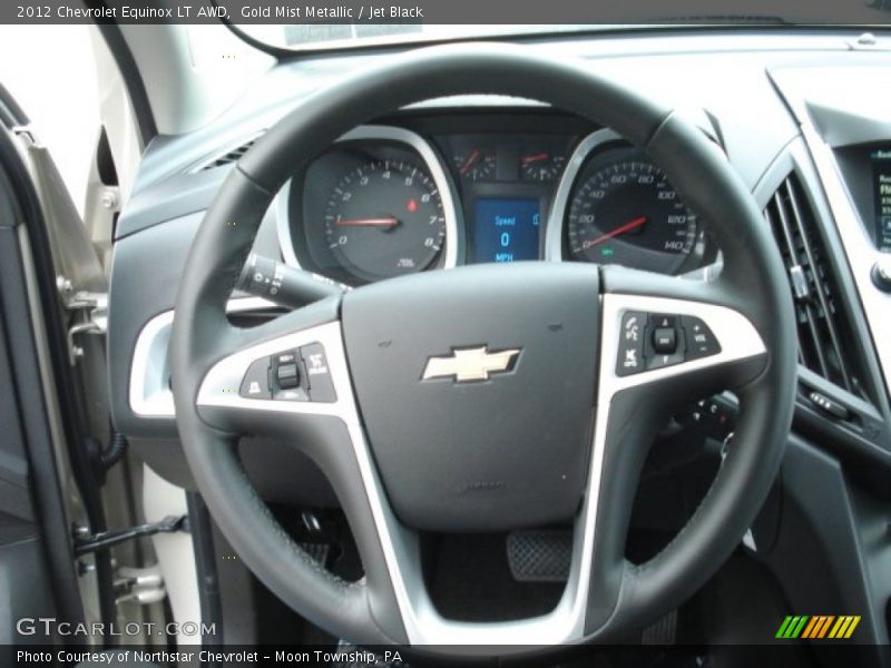 Gold Mist Metallic / Jet Black 2012 Chevrolet Equinox LT AWD