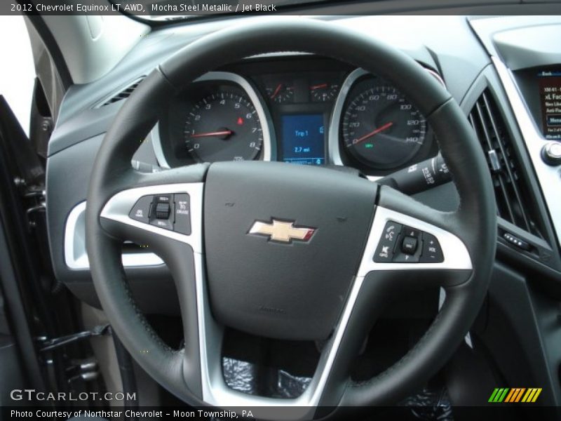 Mocha Steel Metallic / Jet Black 2012 Chevrolet Equinox LT AWD