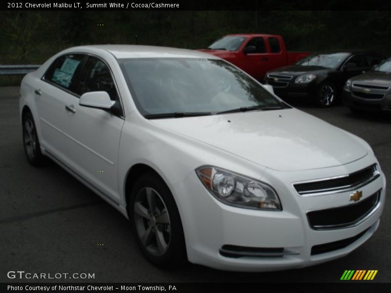 Summit White / Cocoa/Cashmere 2012 Chevrolet Malibu LT