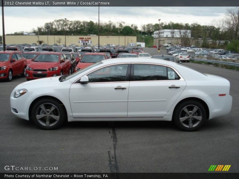 Summit White / Cocoa/Cashmere 2012 Chevrolet Malibu LT