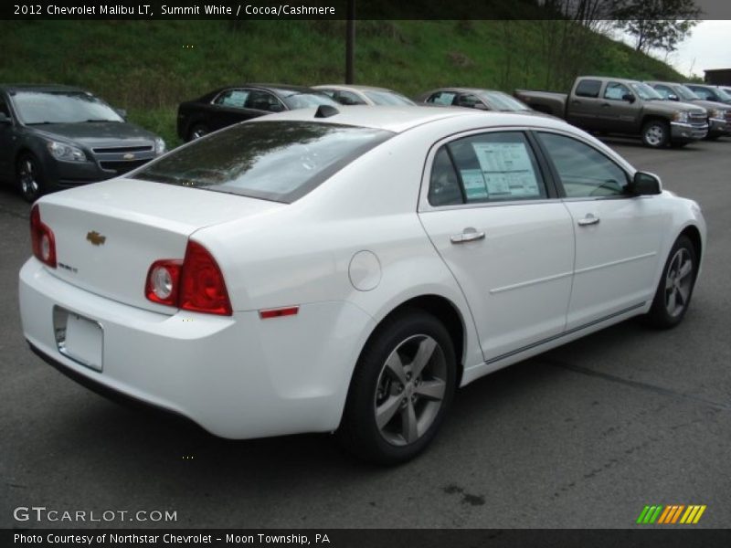 Summit White / Cocoa/Cashmere 2012 Chevrolet Malibu LT