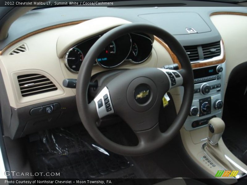 Summit White / Cocoa/Cashmere 2012 Chevrolet Malibu LT