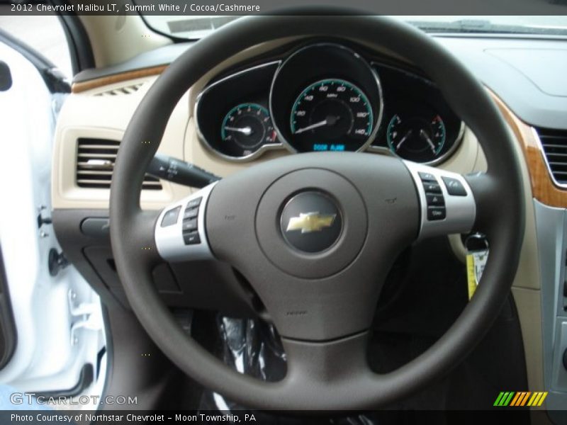 Summit White / Cocoa/Cashmere 2012 Chevrolet Malibu LT