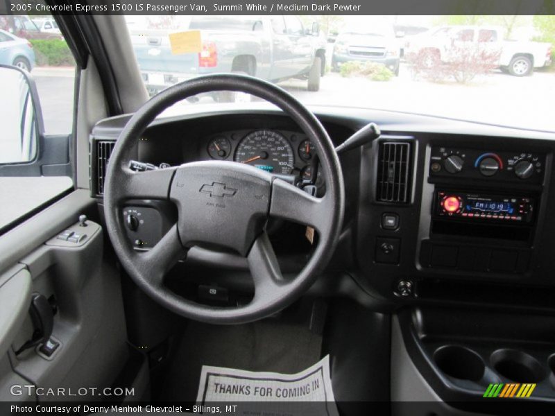 Summit White / Medium Dark Pewter 2005 Chevrolet Express 1500 LS Passenger Van