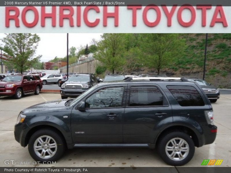 Black Pearl Slate / Black/Stone 2008 Mercury Mariner V6 Premier 4WD