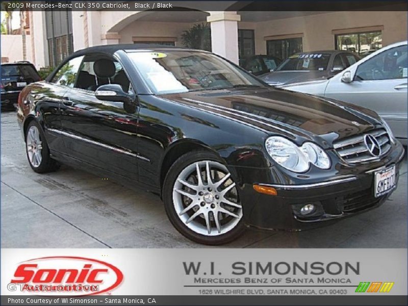 Black / Black 2009 Mercedes-Benz CLK 350 Cabriolet
