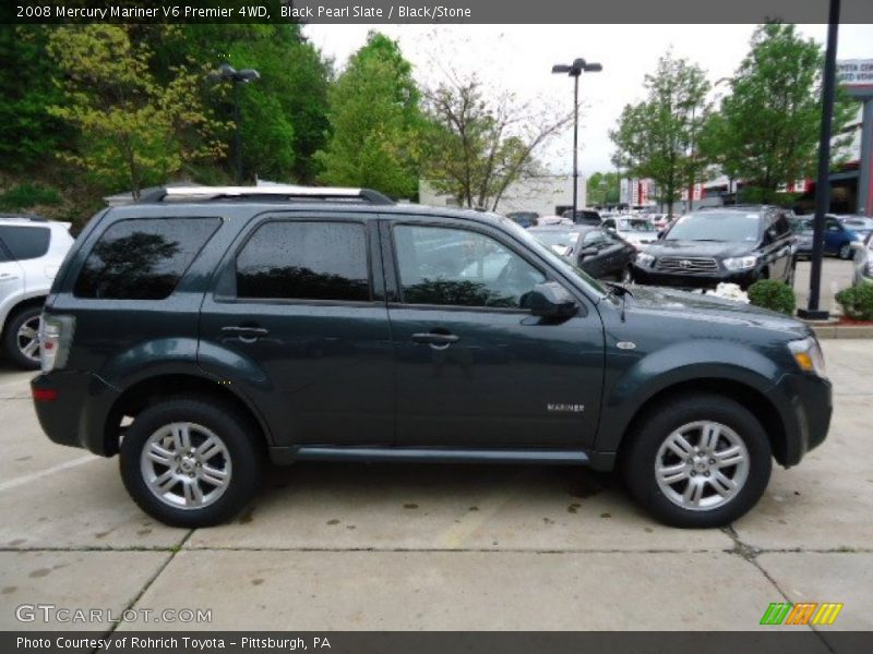 Black Pearl Slate / Black/Stone 2008 Mercury Mariner V6 Premier 4WD
