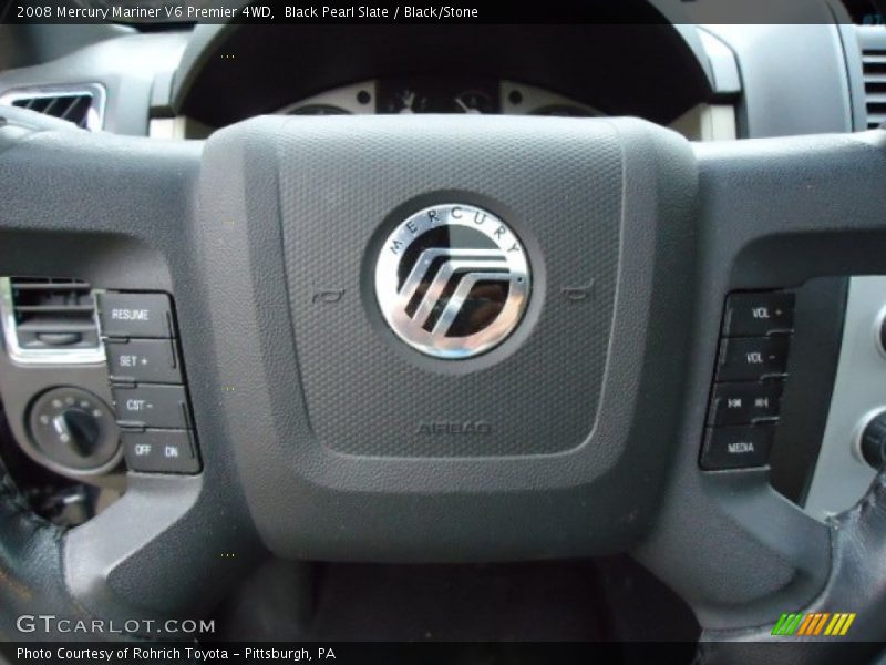Black Pearl Slate / Black/Stone 2008 Mercury Mariner V6 Premier 4WD