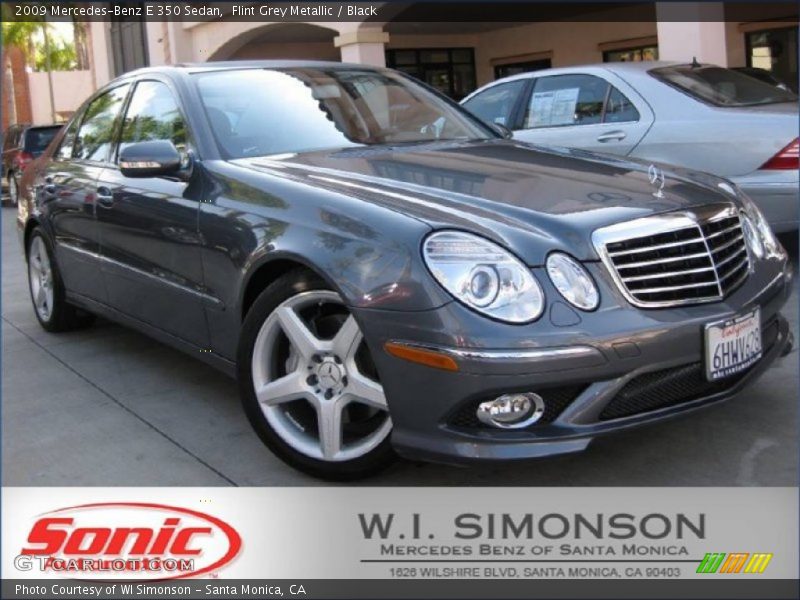 Flint Grey Metallic / Black 2009 Mercedes-Benz E 350 Sedan