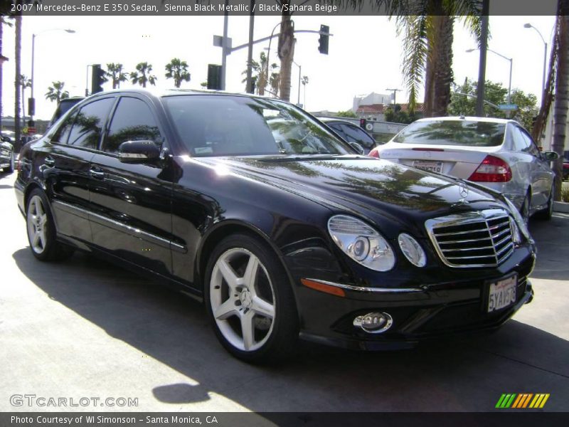 Sienna Black Metallic / Black/Sahara Beige 2007 Mercedes-Benz E 350 Sedan