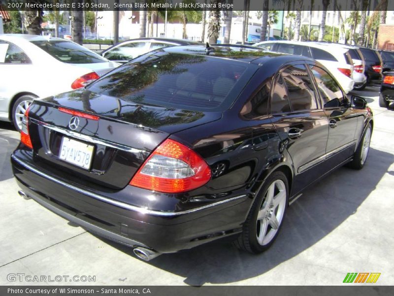 Sienna Black Metallic / Black/Sahara Beige 2007 Mercedes-Benz E 350 Sedan