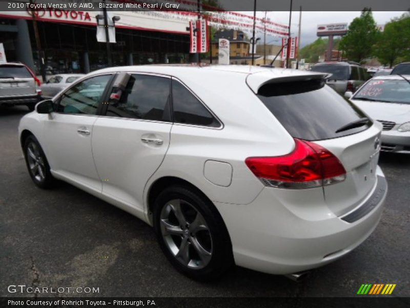 Blizzard White Pearl / Gray 2010 Toyota Venza V6 AWD