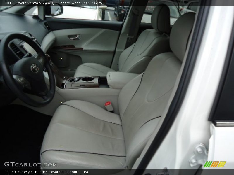 Blizzard White Pearl / Gray 2010 Toyota Venza V6 AWD