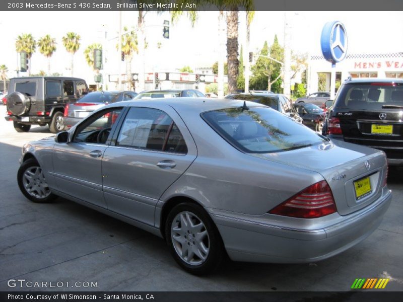Brilliant Silver Metallic / Ash 2003 Mercedes-Benz S 430 Sedan