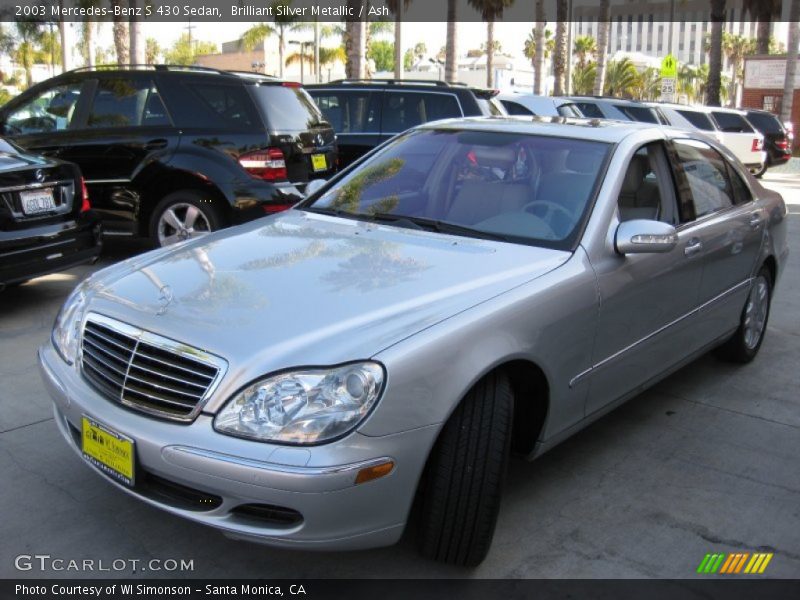 Brilliant Silver Metallic / Ash 2003 Mercedes-Benz S 430 Sedan
