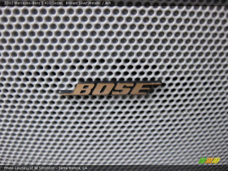 Brilliant Silver Metallic / Ash 2003 Mercedes-Benz S 430 Sedan