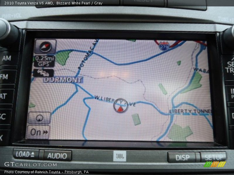 Blizzard White Pearl / Gray 2010 Toyota Venza V6 AWD