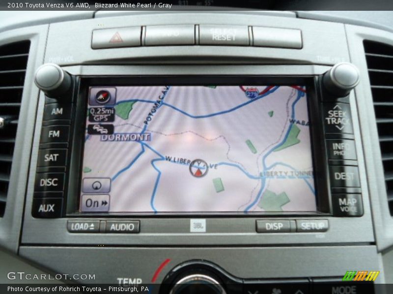 Blizzard White Pearl / Gray 2010 Toyota Venza V6 AWD