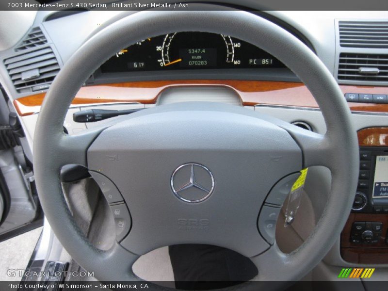 Brilliant Silver Metallic / Ash 2003 Mercedes-Benz S 430 Sedan