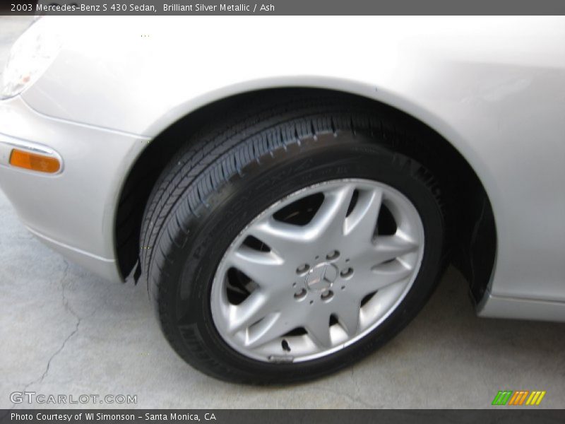 Brilliant Silver Metallic / Ash 2003 Mercedes-Benz S 430 Sedan