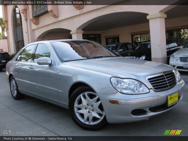 Brilliant Silver Metallic / Ash 2003 Mercedes-Benz S 430 Sedan