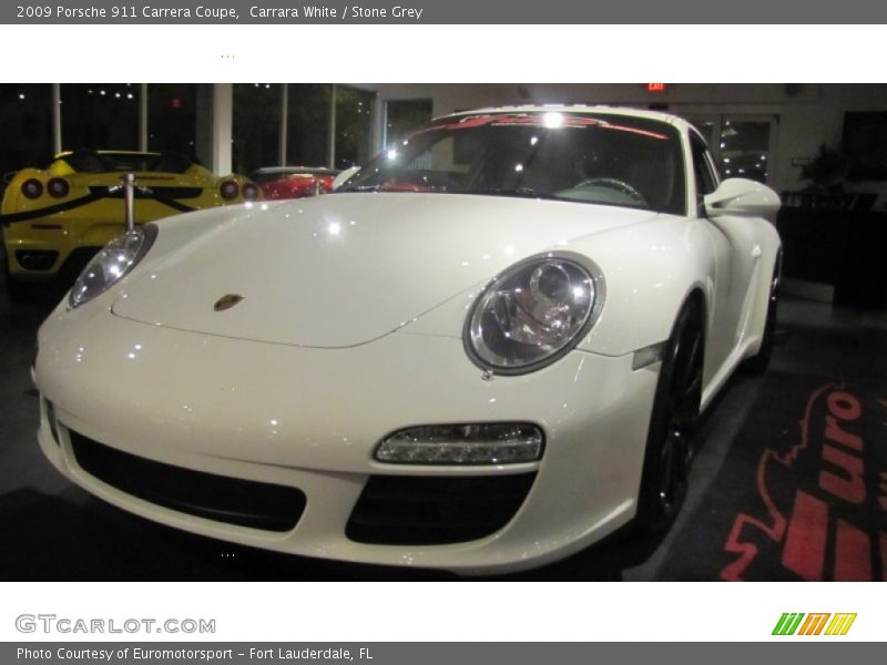 Carrara White / Stone Grey 2009 Porsche 911 Carrera Coupe