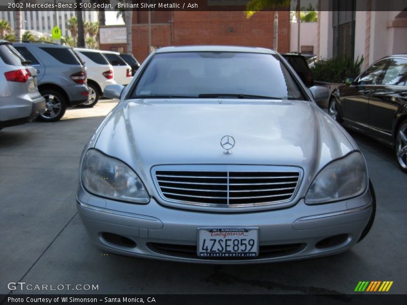 Brilliant Silver Metallic / Ash 2002 Mercedes-Benz S 500 Sedan