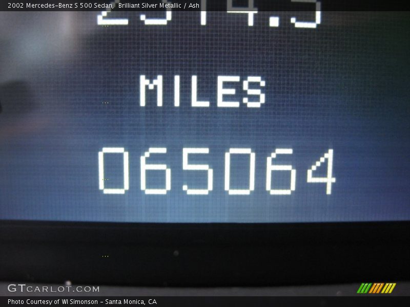 Brilliant Silver Metallic / Ash 2002 Mercedes-Benz S 500 Sedan
