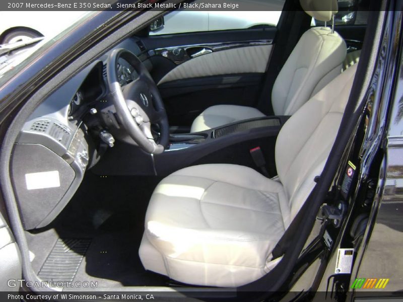 Sienna Black Metallic / Black/Sahara Beige 2007 Mercedes-Benz E 350 Sedan