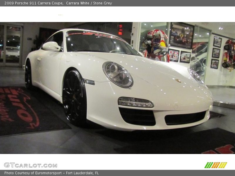 Carrara White / Stone Grey 2009 Porsche 911 Carrera Coupe