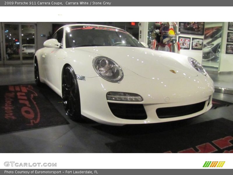 Carrara White / Stone Grey 2009 Porsche 911 Carrera Coupe