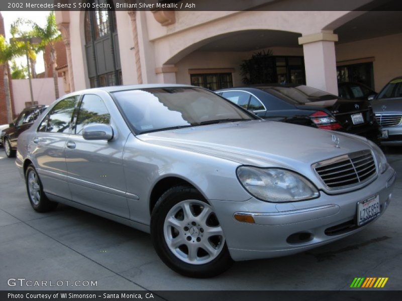 Brilliant Silver Metallic / Ash 2002 Mercedes-Benz S 500 Sedan