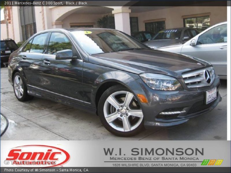 Black / Black 2011 Mercedes-Benz C 300 Sport