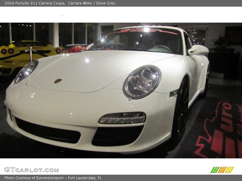 Carrara White / Stone Grey 2009 Porsche 911 Carrera Coupe