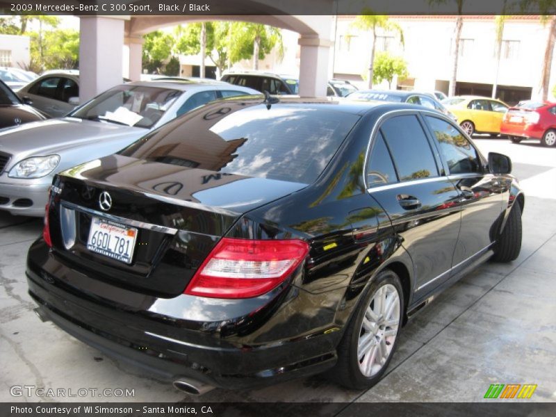 Black / Black 2009 Mercedes-Benz C 300 Sport