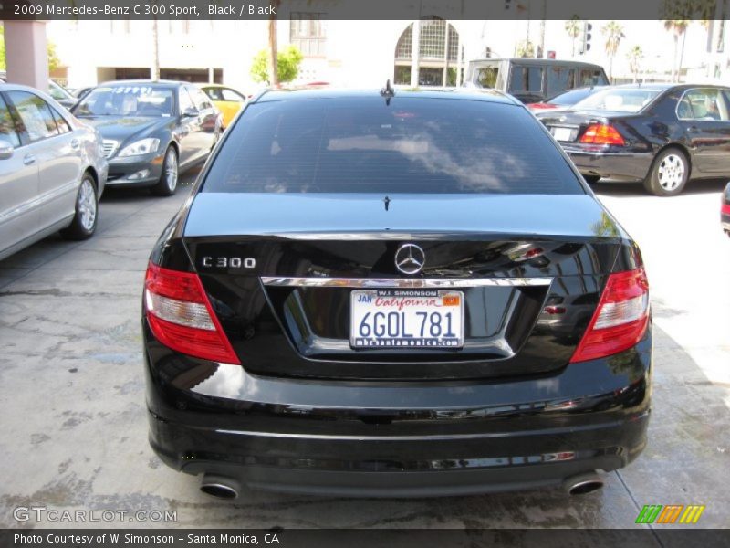 Black / Black 2009 Mercedes-Benz C 300 Sport